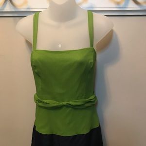 Vera Wang two tone silk sheath